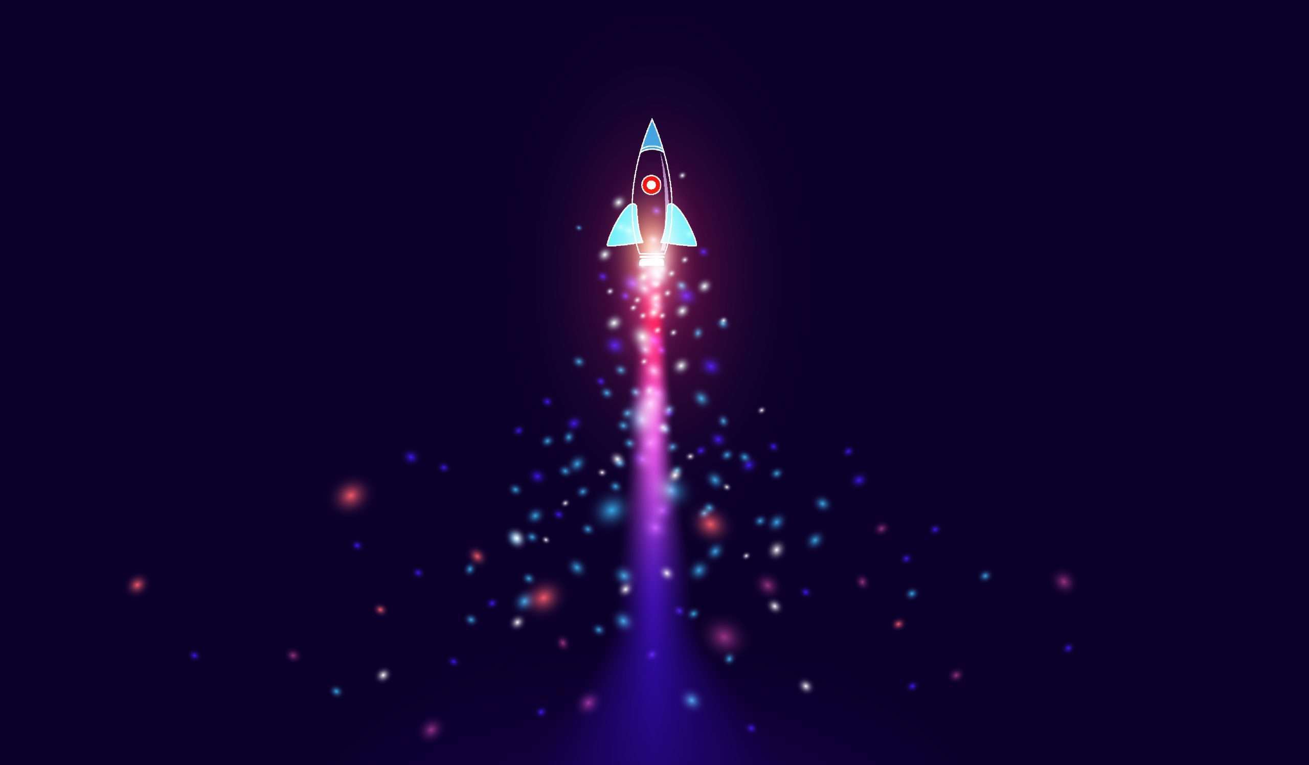 Rocket taking off into orbit
