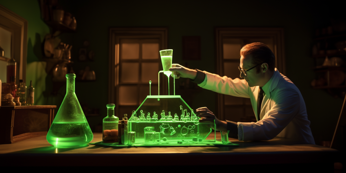 Lab Scientist A man engineering a polymer