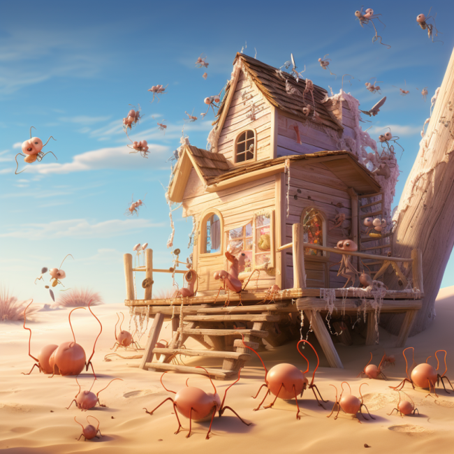 rogalltech_disney_pixar_image_of_termites_eating_paint_on_a_bea_bc985a9c-7cbf-4b99-aba3-f798d1a6d12d