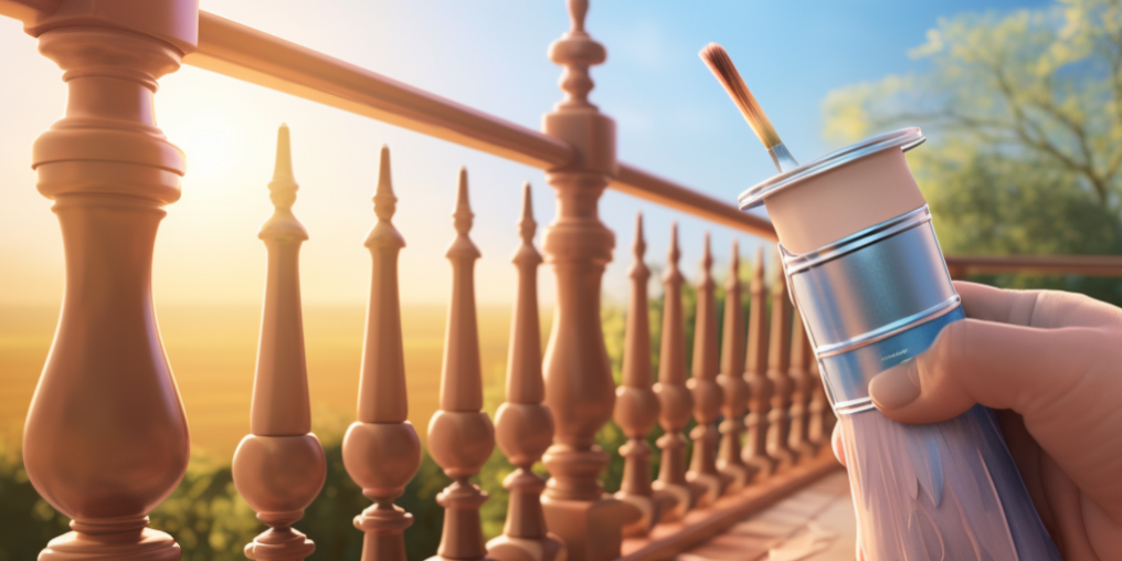 rogalltech_disney_pixar_style_image_of_a_deck_railing_being_sta_eaa4c88f-70c0-4d37-92fb-a3a8e8937fac