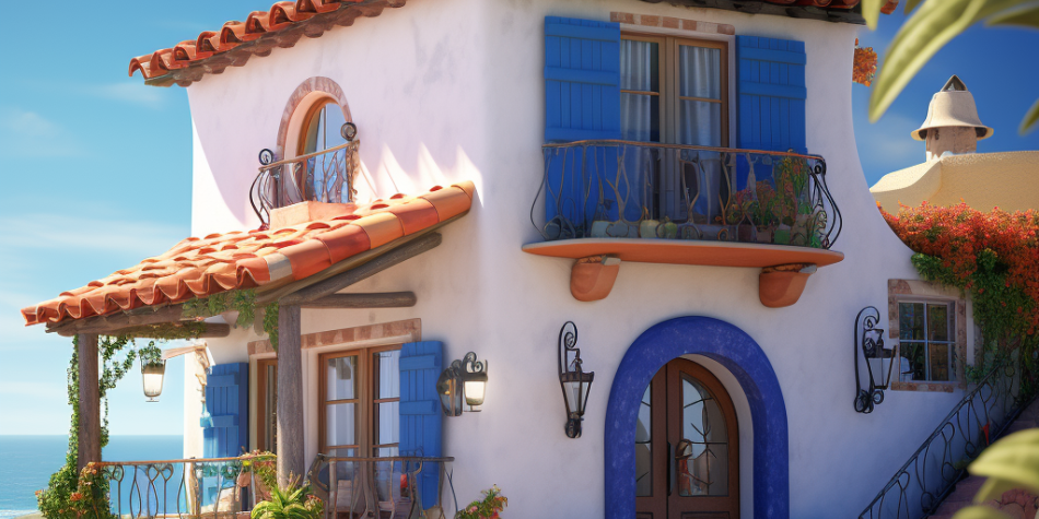 Spanish style home near the water