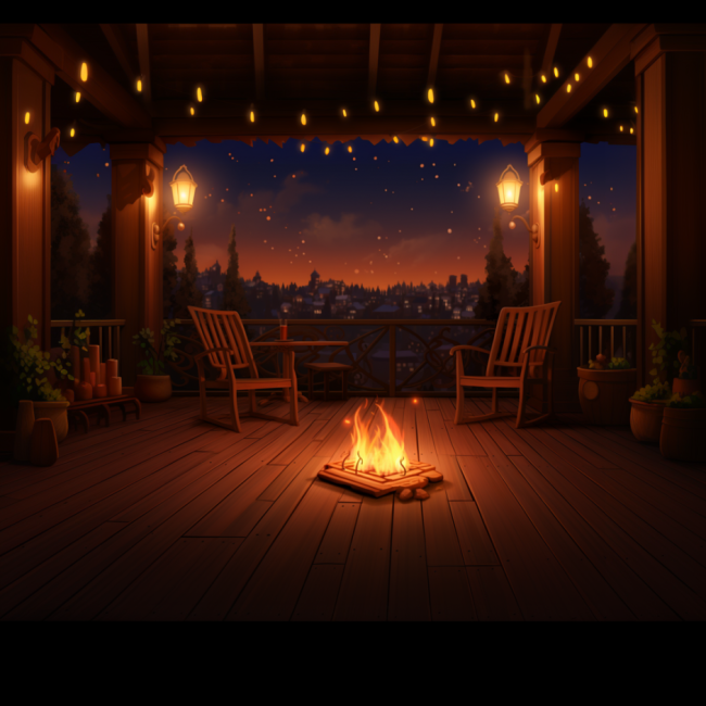 image deck with fire on it with fire in the background