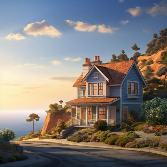 house over looking a bluff