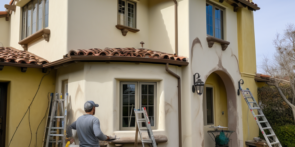 man inspecting a house