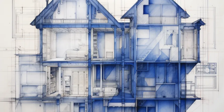 rogalltech_a_engingeered_blueprint_of_a_house_on_a_canvas_in_a__0bf20675-ffa2-45fd-87f4-ff87f4f95857 HOUSE